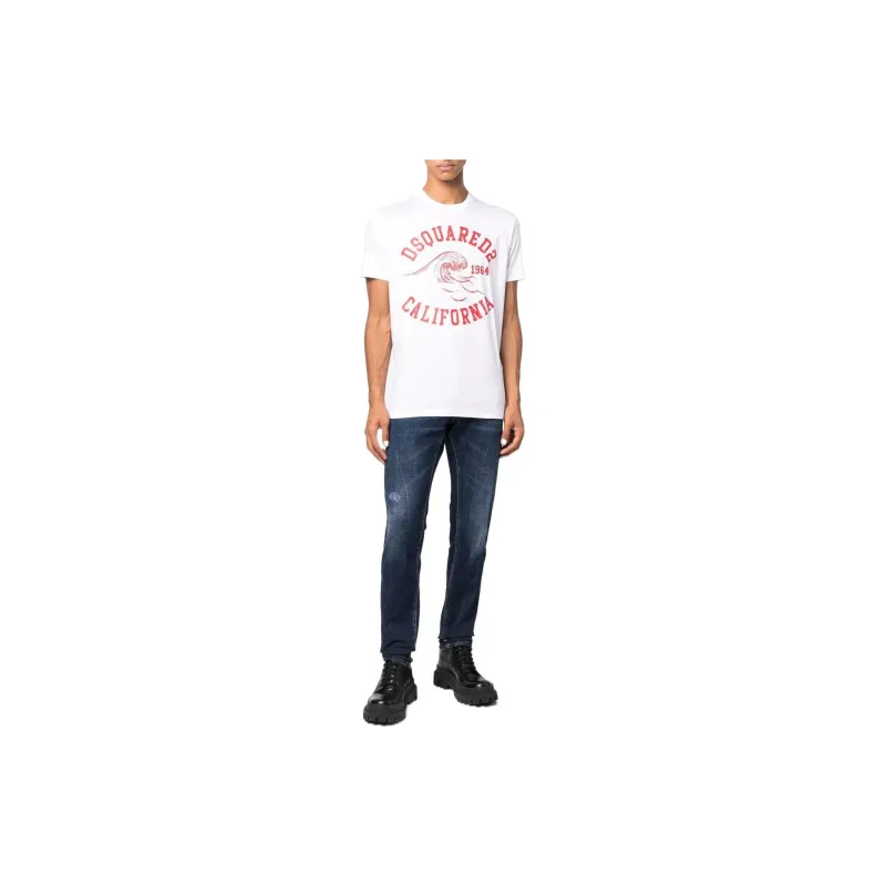 Dsquared2 Logo Patch Slim Cut Jeans-1