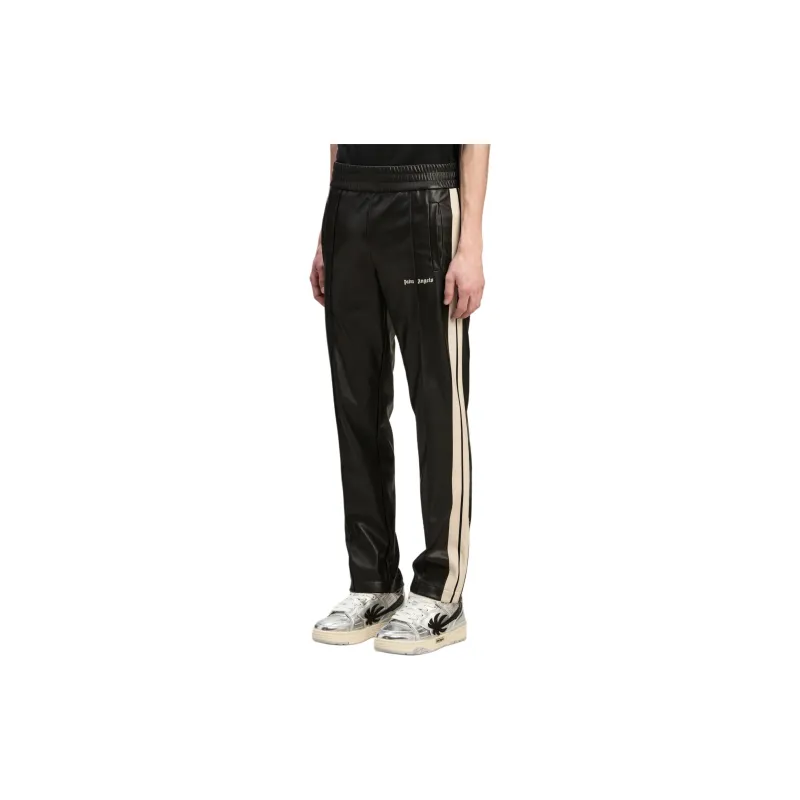 PALM ANGELS Leather Effect Track Pants-3