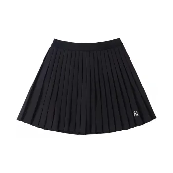 MLB■Nylon Zipper Mini Skirt★送料込 MLB New York Yankees Denim Short Skirts Women's Light Gray