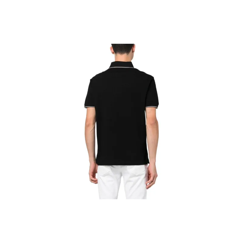 EMPORIO ARMANI Logo Embroidered Short Sleeved Polo Shirt-1
