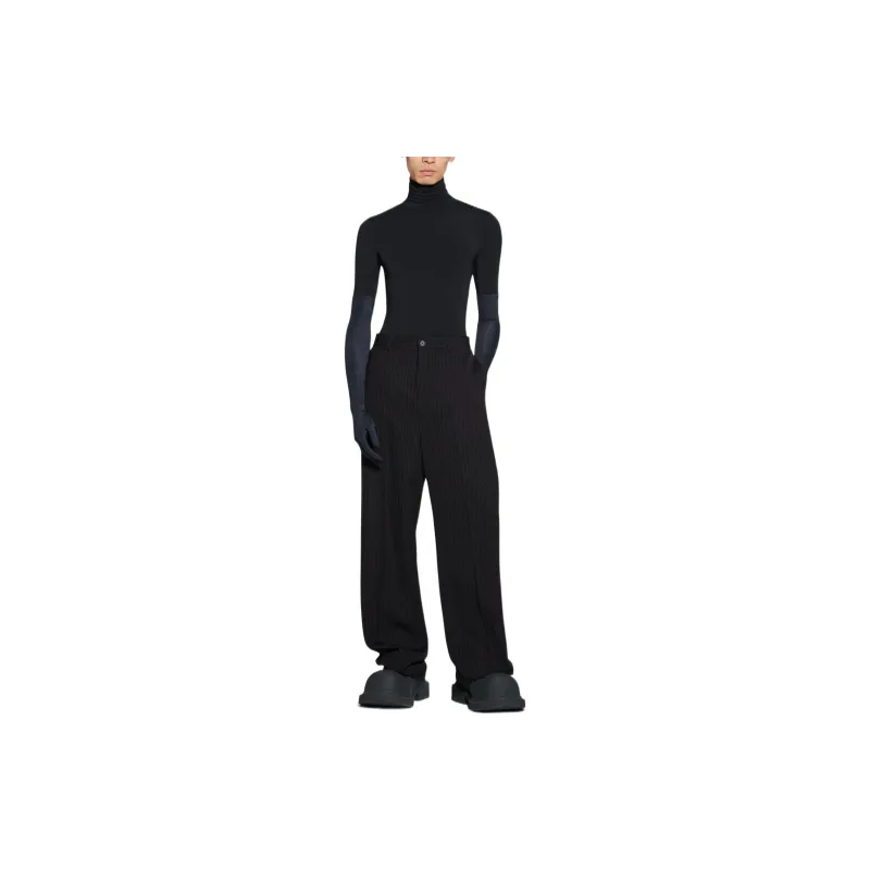 Balenciaga Men's Large Fit Tailored Pinstripe Tailoring Twill Pants-4