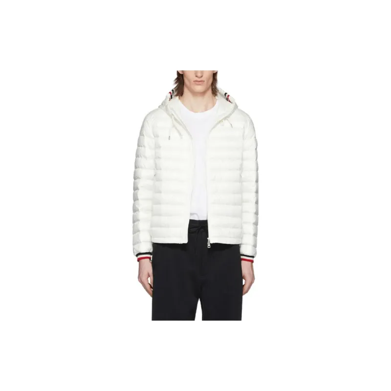 Moncler FW21 Solid Color Hooded Down Jacket Men's White-1