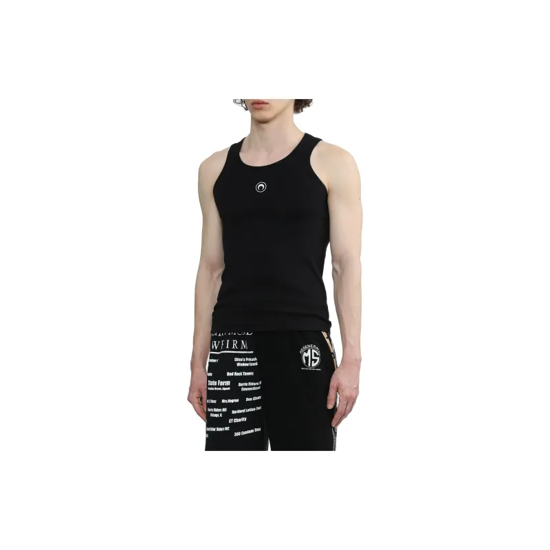 Marine Serre Crescent Moon Embroidered Crewneck Tank Top-4