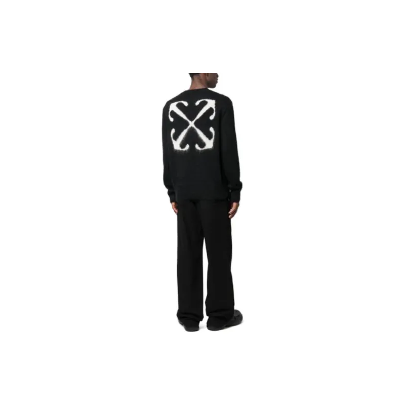 OFF WHITE Arrow Intarsia Crew Neck Jumper-3