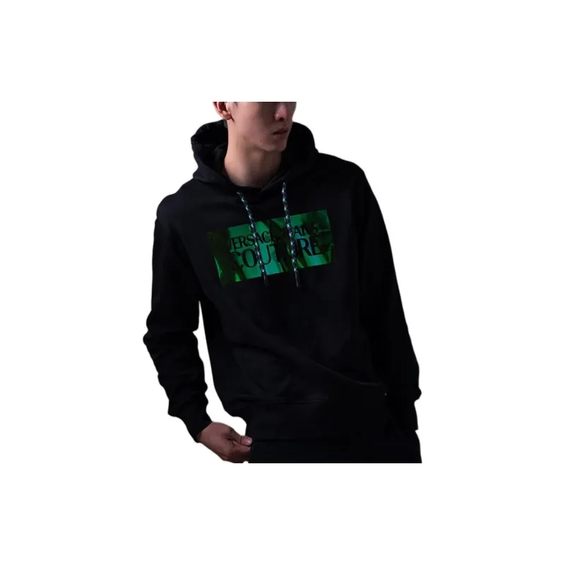 VERSACE JEANS COUTURE Logo print Drawstring Hoodie-3