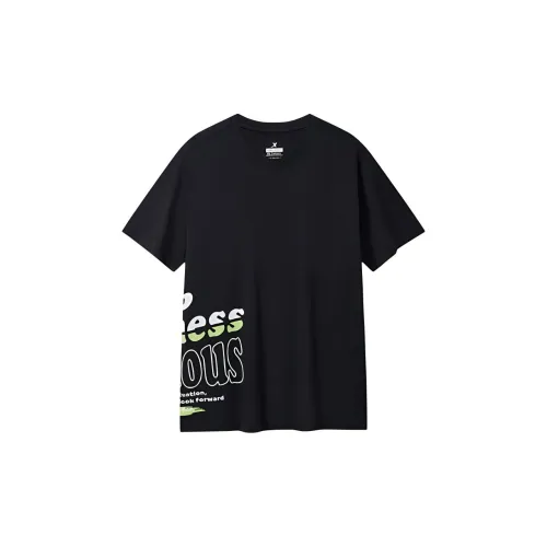 XTEP Vitality Series T-Shirts Unisex Jet Black