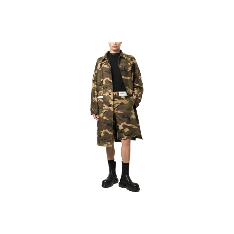 PALM ANGELS Camouflage Printed Wide Leg Shorts-1