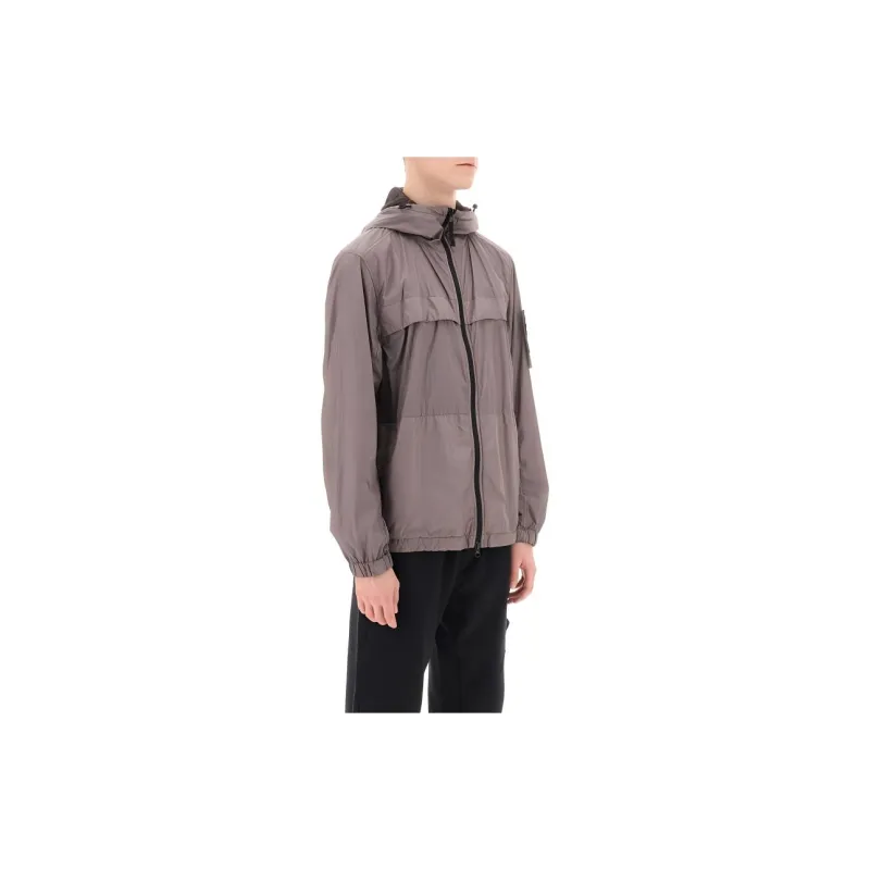 STONE ISLAND Compass-badge Crinkled Hooded Jacket-4