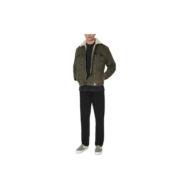 GUESS Denim Jackets Men Gray-3