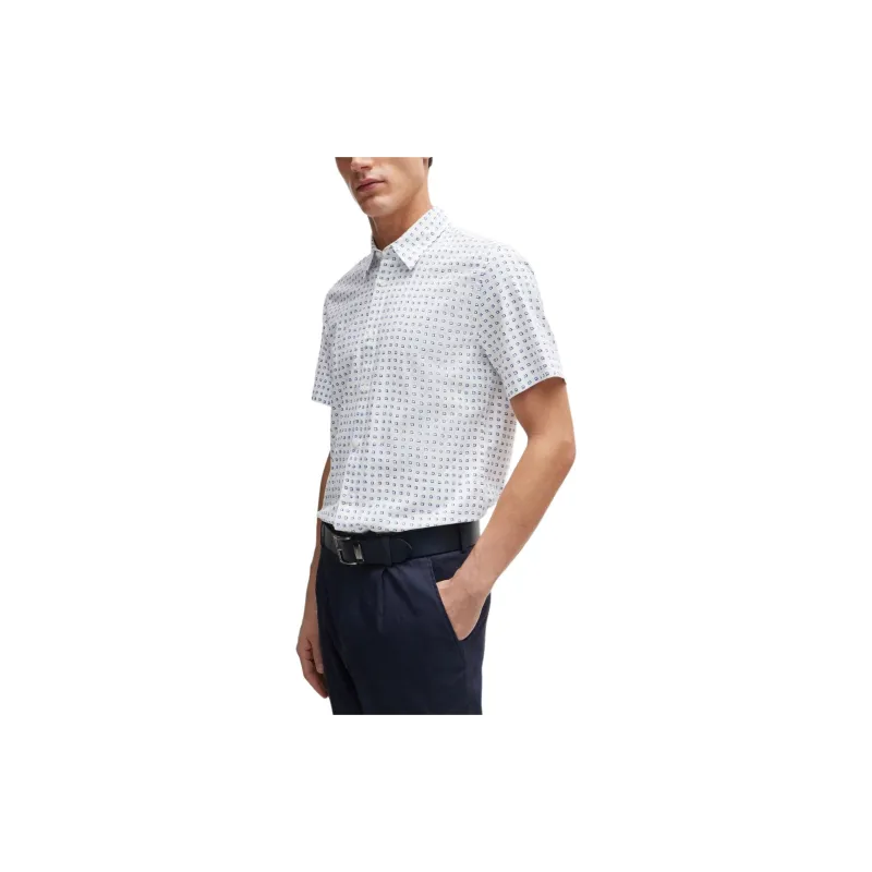 HUGO BOSS Geometric print Cotton Shirt-3