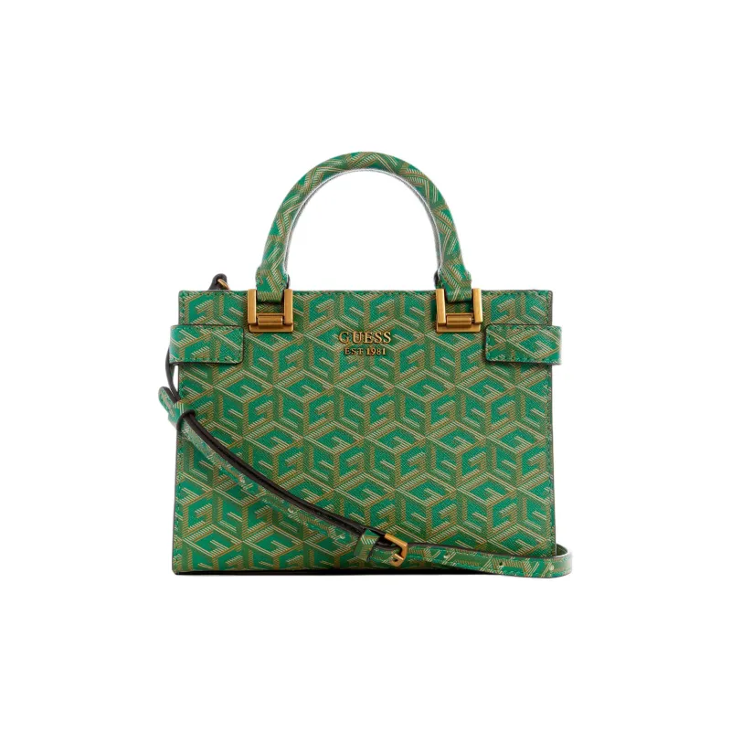 GUESS Polyurethane Tote Bag Shopping Bag Handbag Mini Women's Green-0