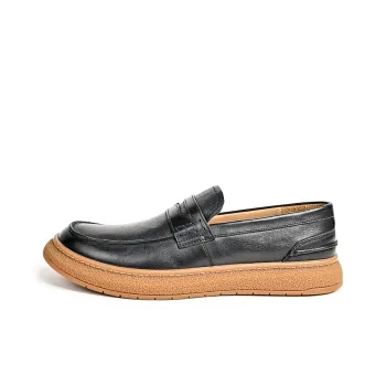 Brounvanm Men's Casual Shoes Men Low Top Black/Coffee