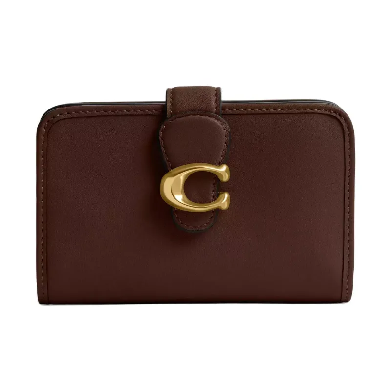 COACH Tabby Smooth Leather Wallet Medium Size Women's Maple-0
