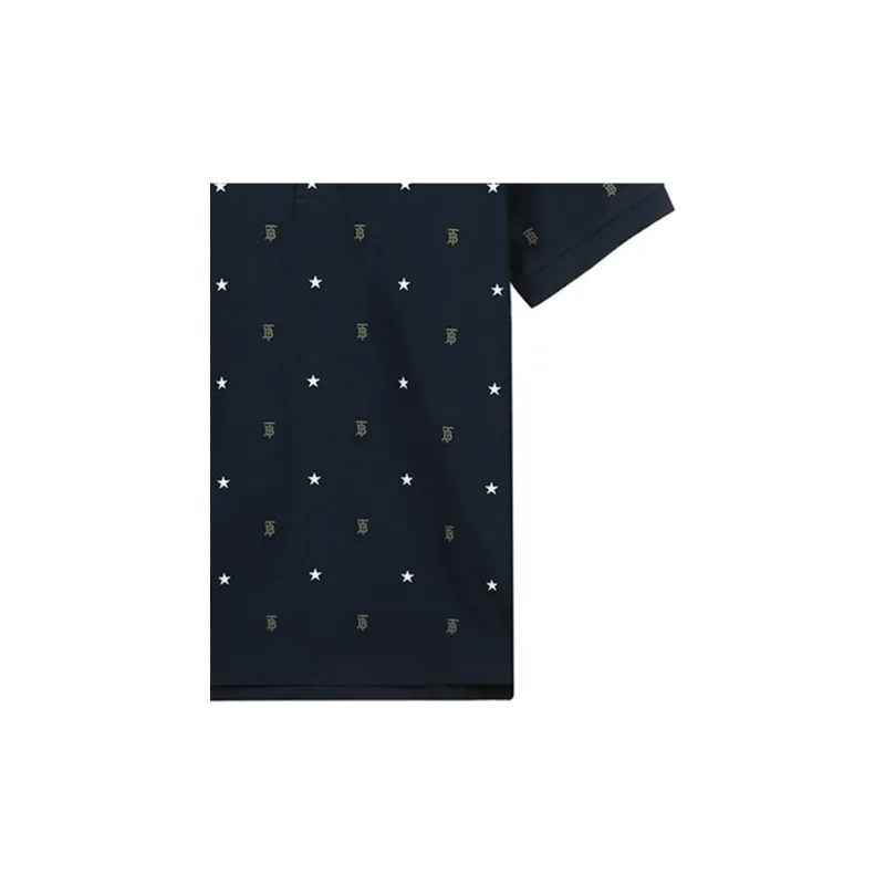 Burberry Polo Shirts Men Marine Blue-3