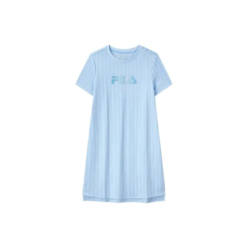 FILA Short-Sleeved Dresses Women's Ice Snow Blue