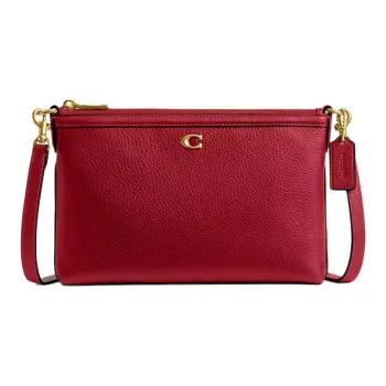 COACH Legacy Leather Shoulder Bag, Crossbody Bag Medium Size Women's Ruby