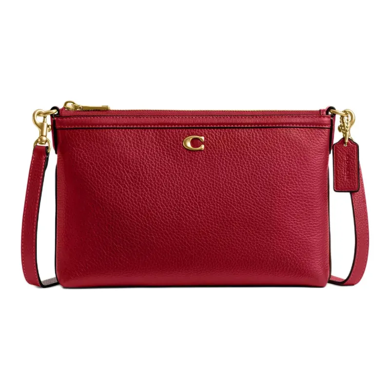 COACH Legacy Leather Shoulder Bag, Crossbody Bag Medium Size Women's Ruby-0