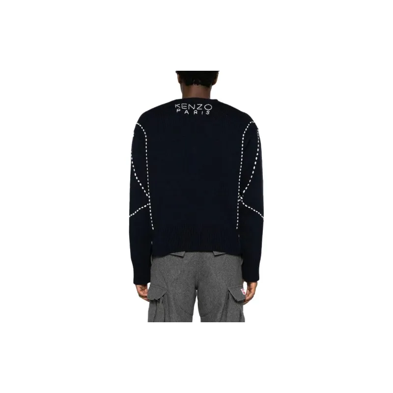 KENZO Sashiko Stitch Crew neck Jumper-2