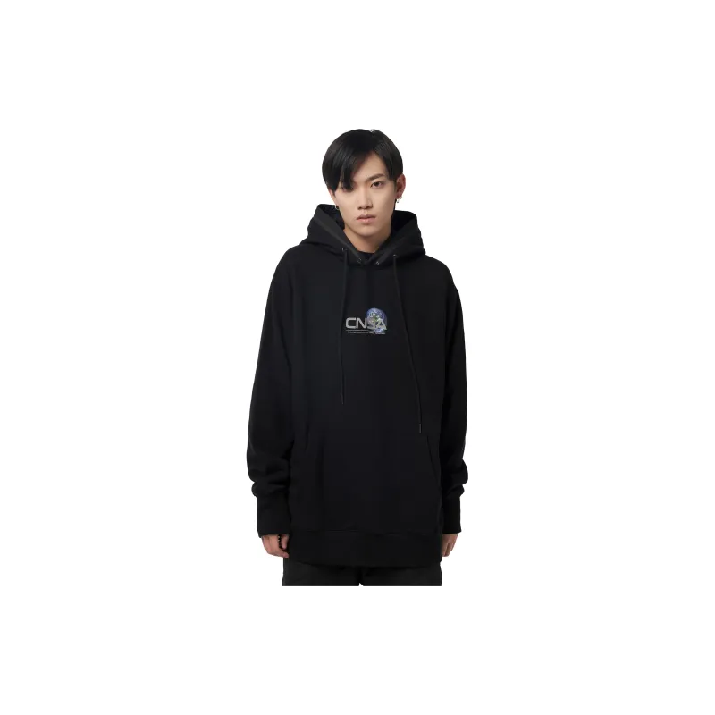 FEAROM Hooded Loose Fit Sweatshirt Unisex Black-2