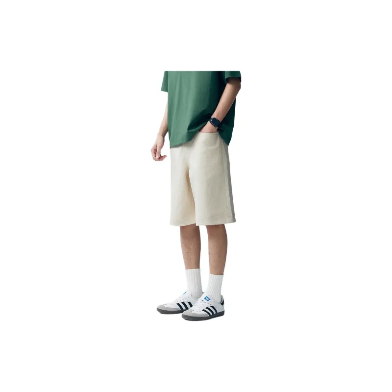 MIANXIANSHENG Denim Shorts Men's Natural White-2