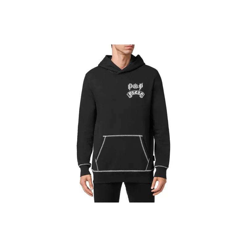 PHILIPP PLEIN Logo-print Pullover Hoodie-3