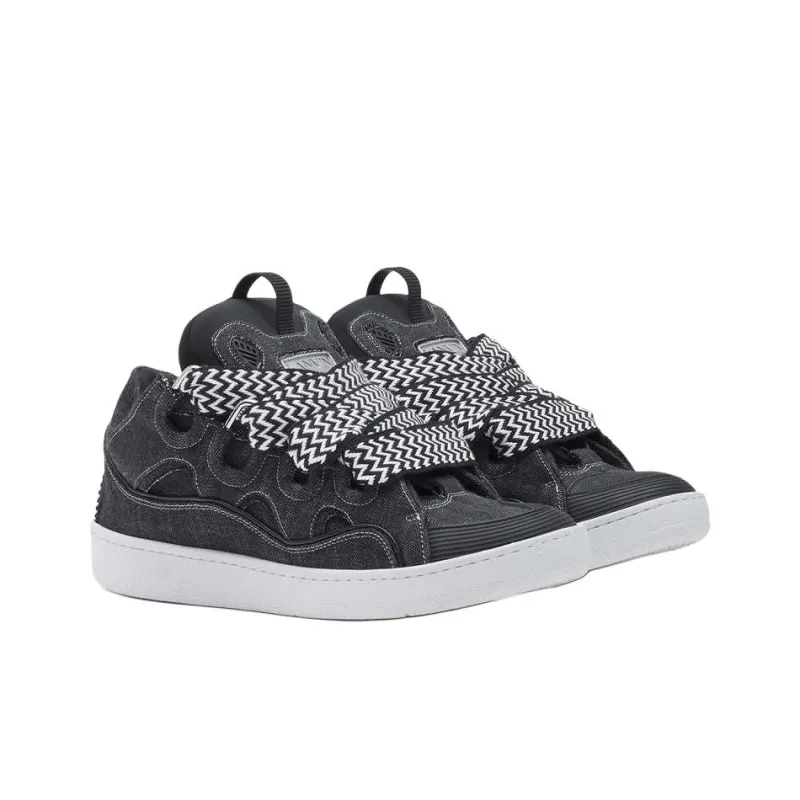 Lanvin Curb Low Top Skateboard Shoes Men's Black-2
