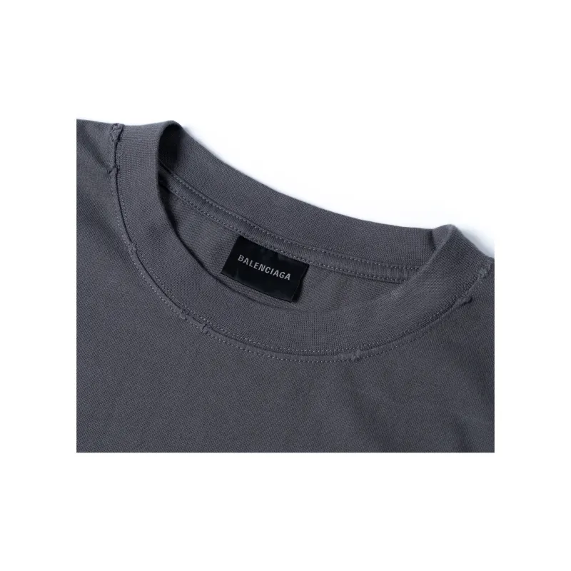 Balenciaga Political Campaign T Shirt Loose Fit Style Men's Gray-3