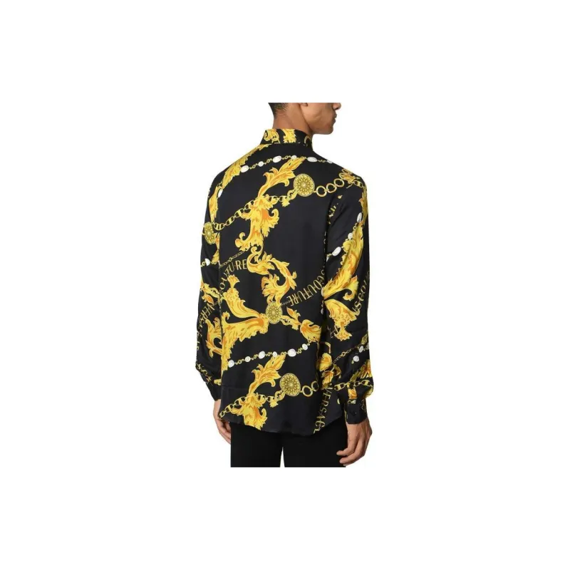 VERSACE JEANS Chain Couture Printed Button Up Shirt-5