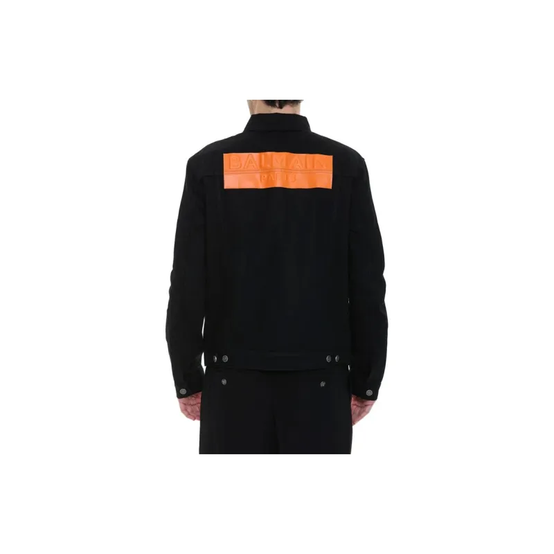 BALMAIN Denim Jackets Men Black-2