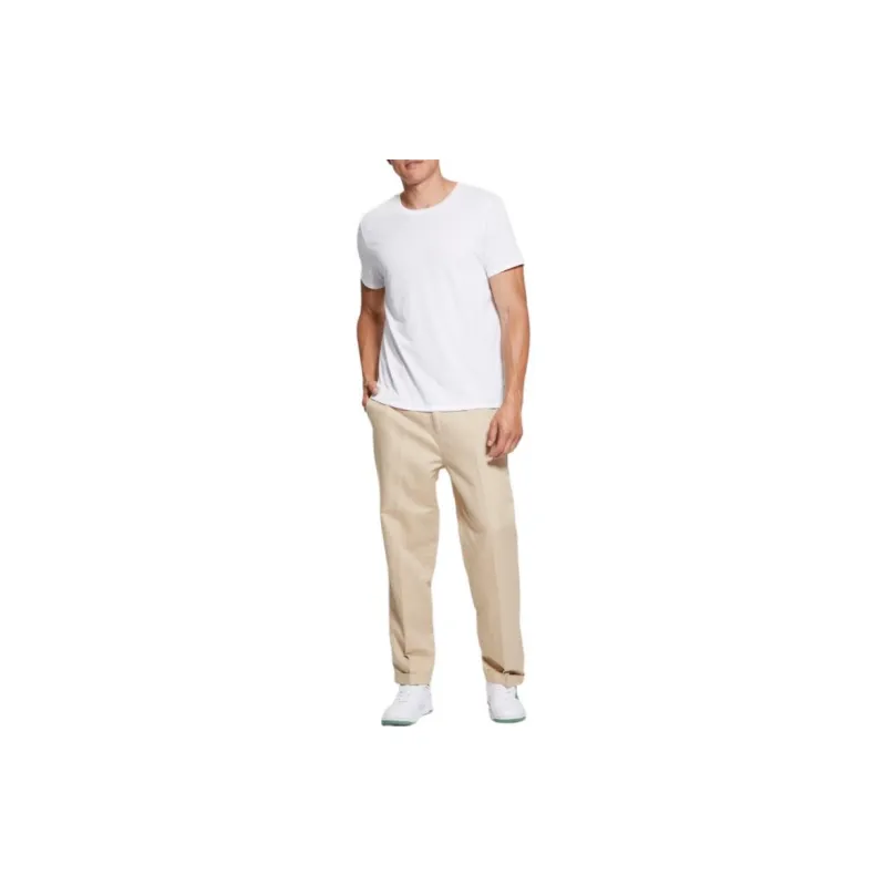 GUESS Eco Clement Twill Cropped Chino Pants Casual Pants Men's Beige-2