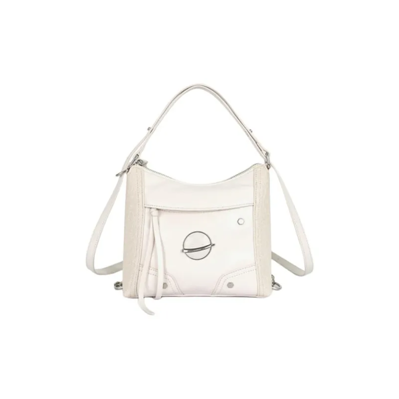 DAPHNE PU Backpack Shoulder Bag Medium Size Women's Blue/White-5