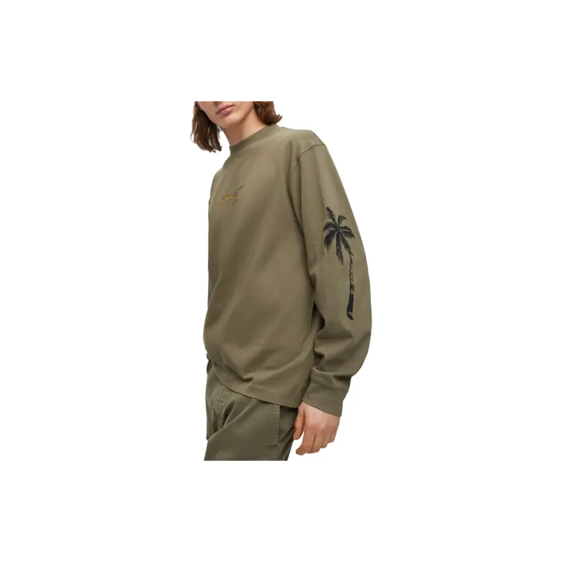 HUGO BOSS T Shirts Men Light Green-4