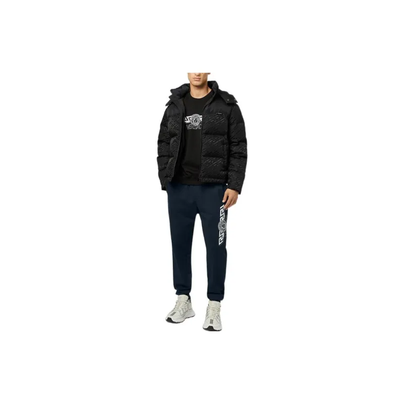 VERSACE SS22 Knitted Sports Pants Men's Dark Blue-1