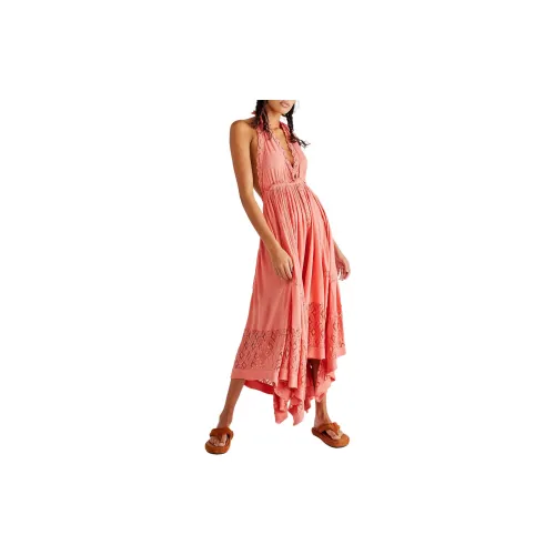 FREE PEOPLE Slip Dresses Women's Burnt Coral/Focal Coral