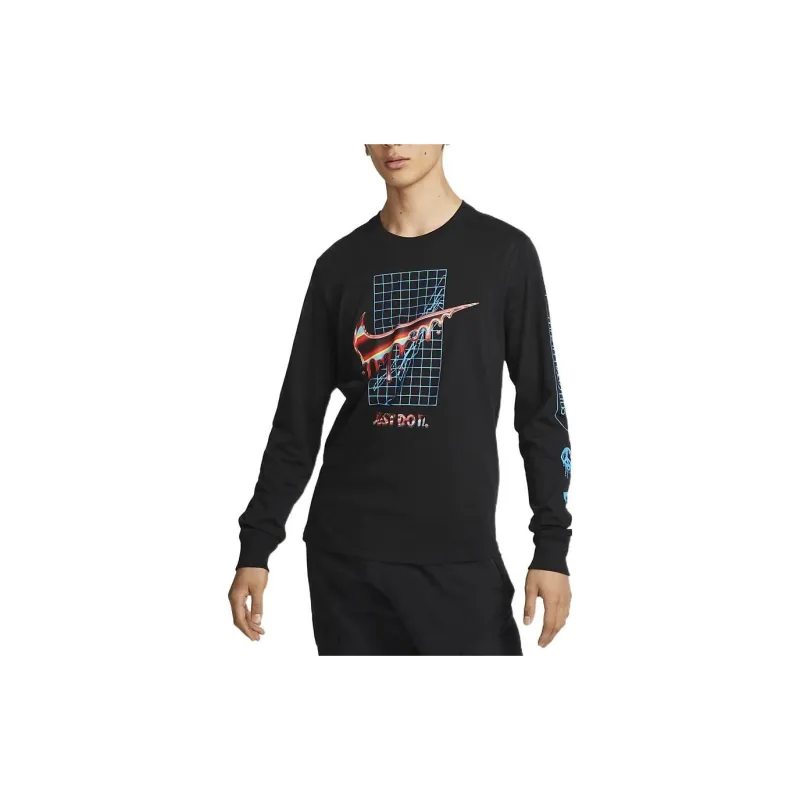 Nike T Shirts Men Black-2