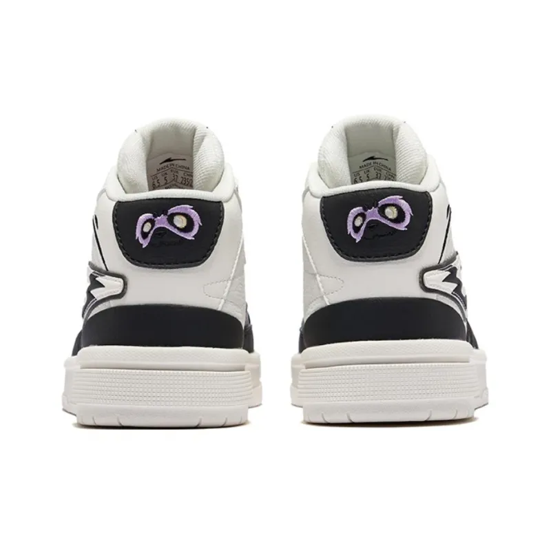 Erke Battery Panda 3lite Skateboard Shoes Women's High Top Microcrystal White/Jet Black-3