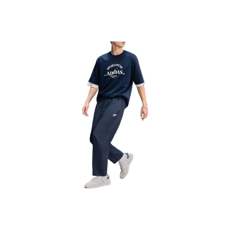 Adidas T Shirt Men's College Navy/Jade White-3