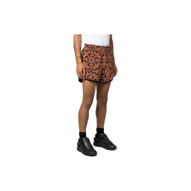 Marine Serre Sports Shorts Men Orange-2