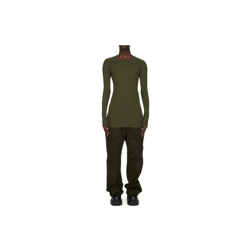 RICK OWENS Ribbed Long-Sleeved T-Shirt-2