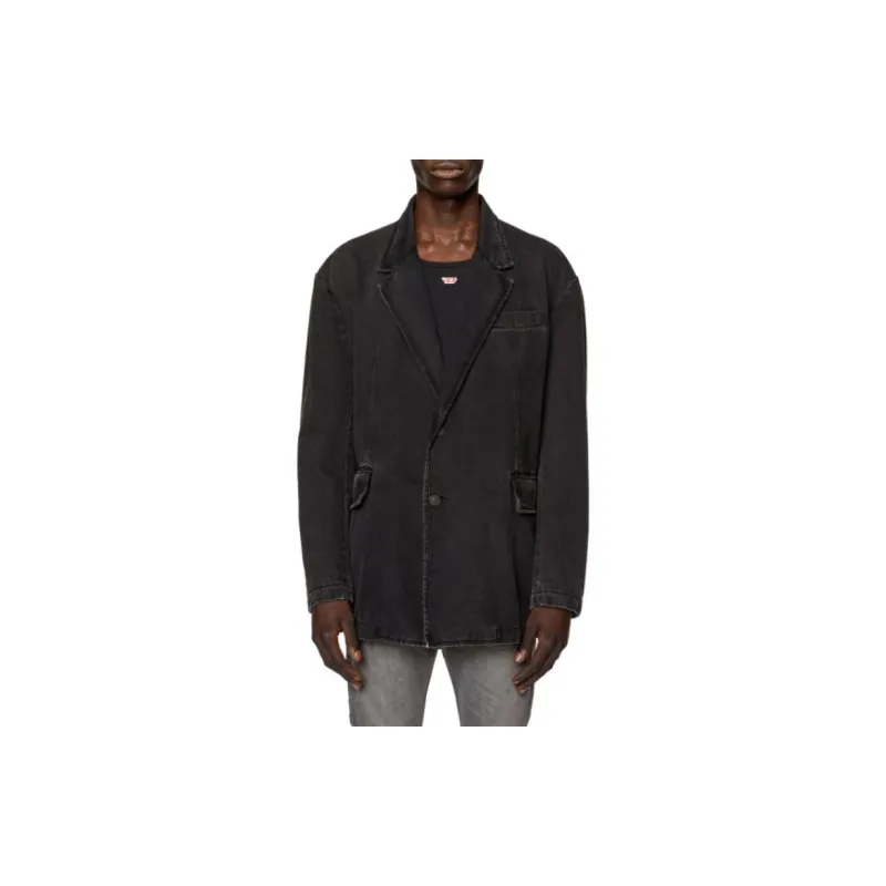 DIESEL Denim Jackets Men Black-4