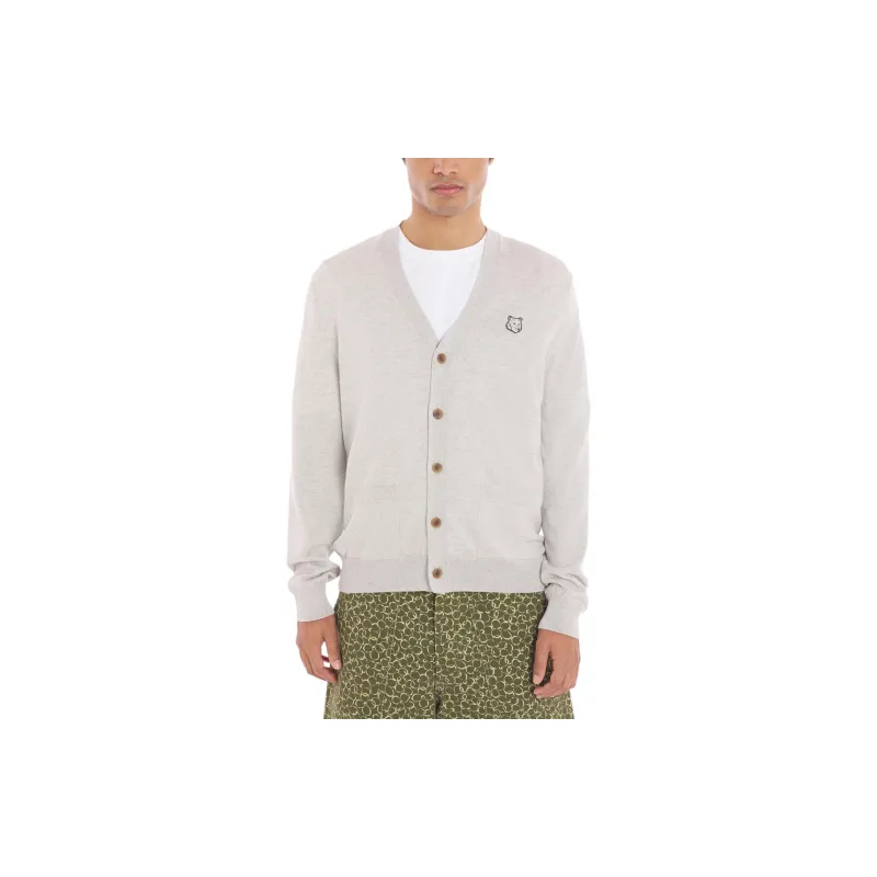 Maison Kitsune Bold Fox Head Patch Regular Cardigan-3