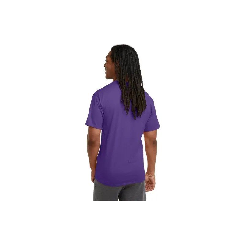 Champion T Shirts Unisex Yellow+Purple-3