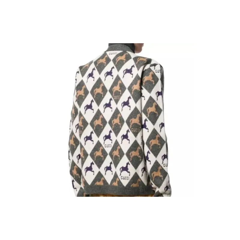 GUCCI FW19 Knitwear Men's Black Gray Color-4