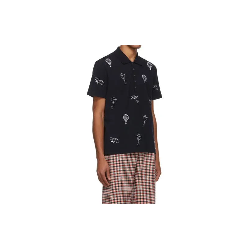 THOM BROWNE· Polo Shirt Men's Blue Black/Navy-5