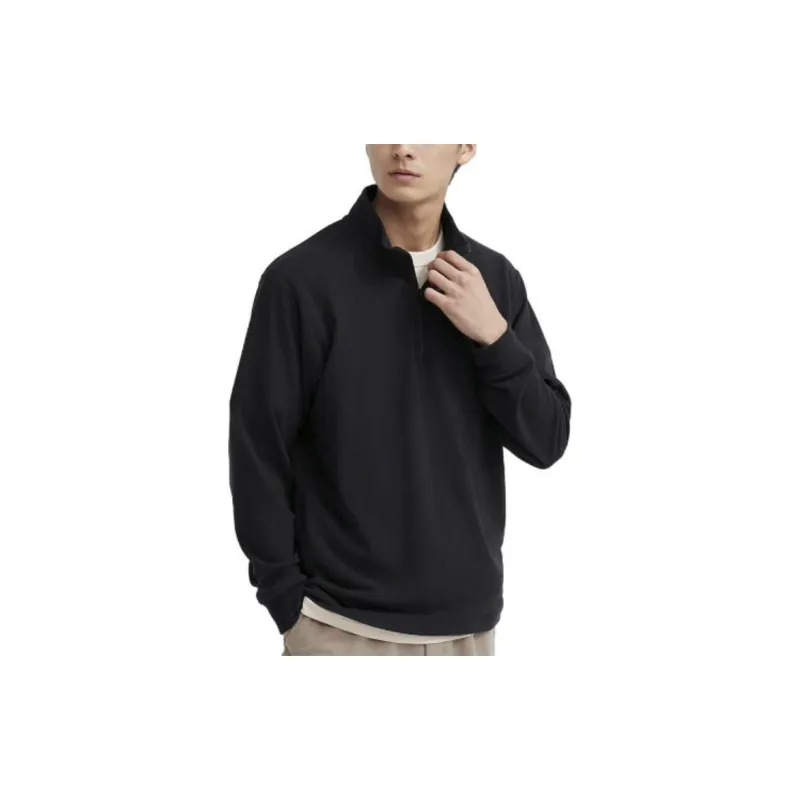 UNIQLO Velvet feel Coat Unisex Black-2