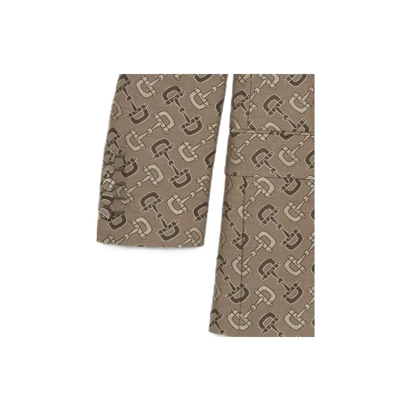 GUCCI Gg Pattern Double Breasted Jacket-5