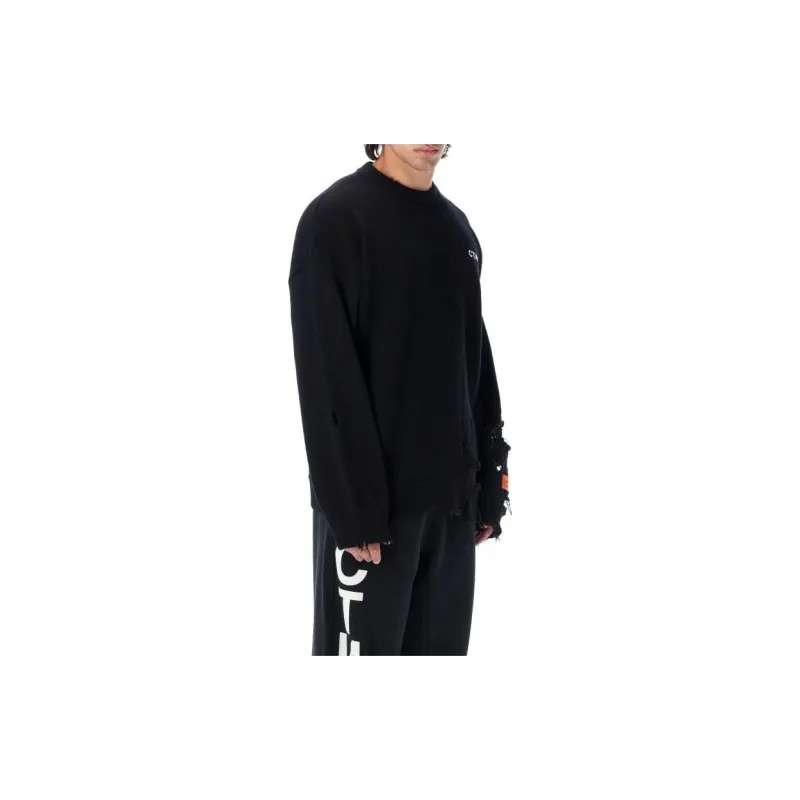 HERON PRESTON Shredded Knit Crewneck-3