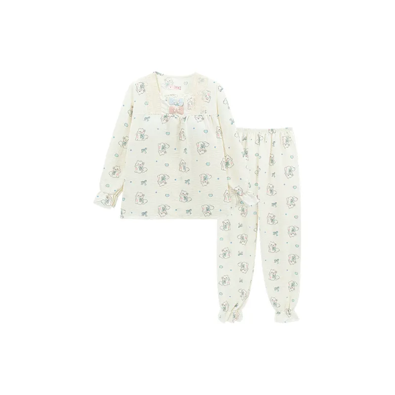 Sleeping Beauty Pajama Set Women's White-0