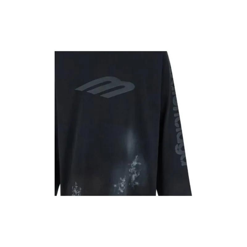Balenciaga 3B Stencil Vintage Jersey T Shirt-4