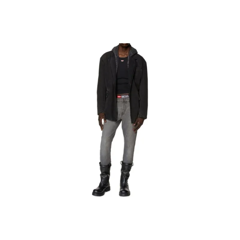 DIESEL Denim Jackets Men Black-1
